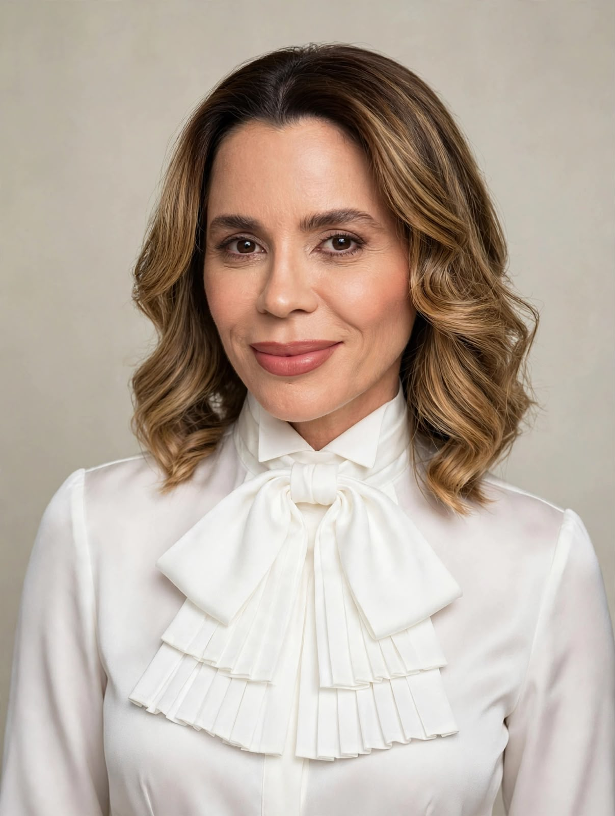 Retrato de Graça Veloso com blusa branca